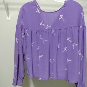 Pure silk print shirt